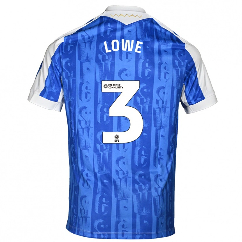 Danxen Donna Maglia Max Lowe #3 Blu Bianco Kit Gara Home 2025/26 Maglietta