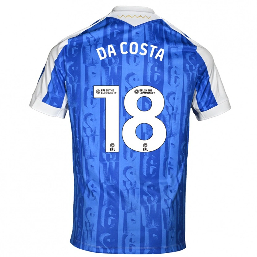 Danxen Donna Maglia Daniel Da Costa #18 Blu Bianco Kit Gara Home 2025/26 Maglietta