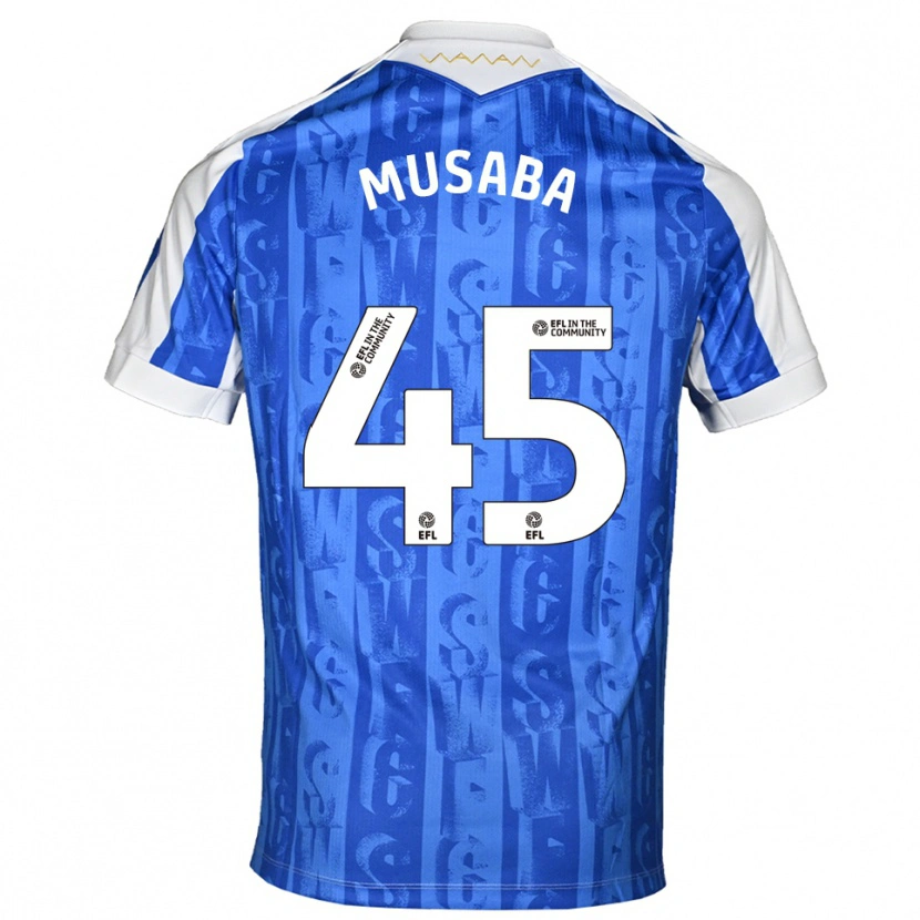 Danxen Donna Maglia Anthony Musaba #45 Blu Bianco Kit Gara Home 2025/26 Maglietta