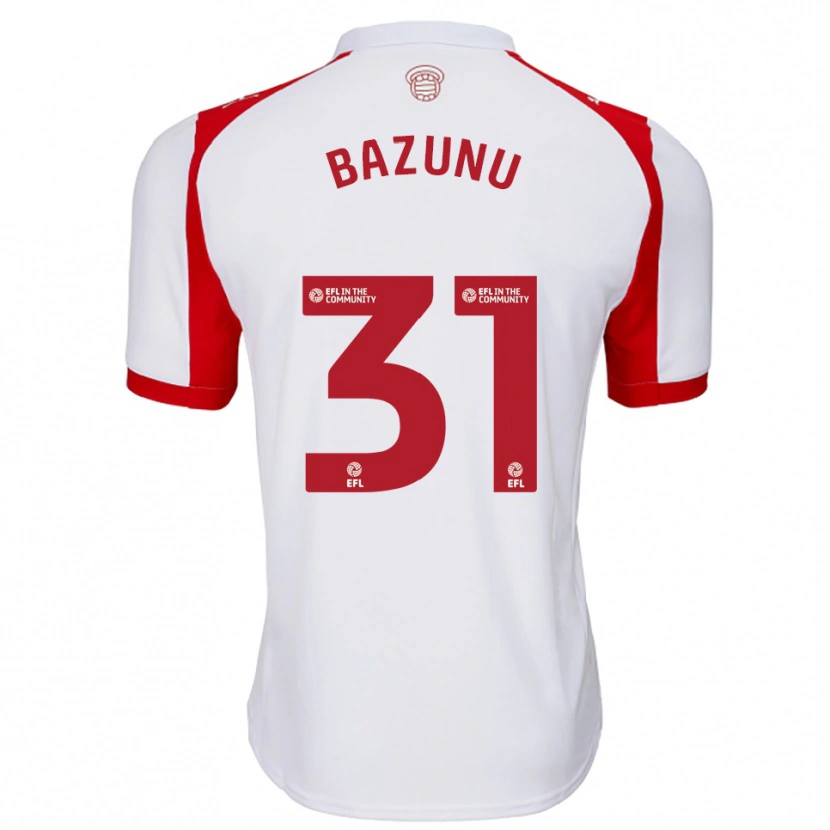 Danxen Donna Maglia Gavin Bazunu #31 Bianco Rosso Kit Gara Home 2025/26 Maglietta