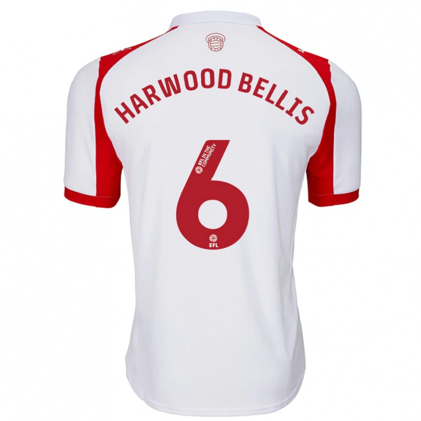 Danxen Donna Maglia Taylor Harwood-Bellis #6 Bianco Rosso Kit Gara Home 2025/26 Maglietta