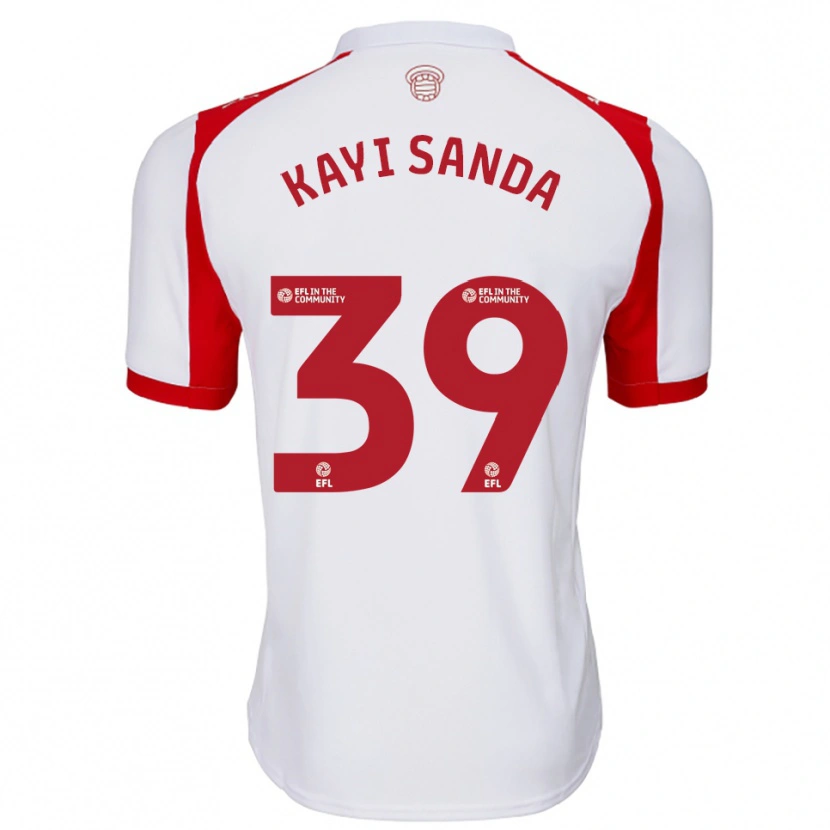 Danxen Donna Maglia Joachim Kayi Sanda #39 Bianco Rosso Kit Gara Home 2025/26 Maglietta