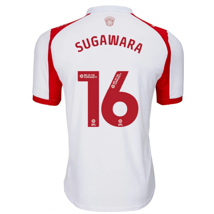 Danxen Donna Maglia Yukinari Sugawara #16 Bianco Rosso Kit Gara Home 2025/26 Maglietta