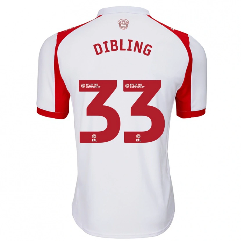 Danxen Donna Maglia Tyler Dibling #33 Bianco Rosso Kit Gara Home 2025/26 Maglietta