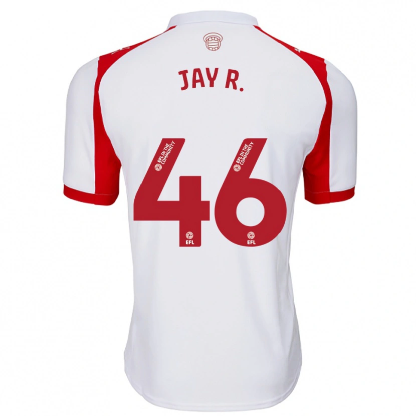 Danxen Donna Maglia Jay Robinson #46 Bianco Rosso Kit Gara Home 2025/26 Maglietta