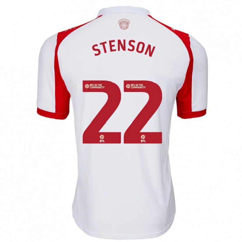Danxen Donna Maglia Fran Stenson #22 Bianco Rosso Kit Gara Home 2025/26 Maglietta
