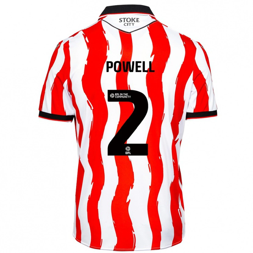Danxen Donna Maglia Owen Powell #2 Bianco Rosso Kit Gara Home 2025/26 Maglietta