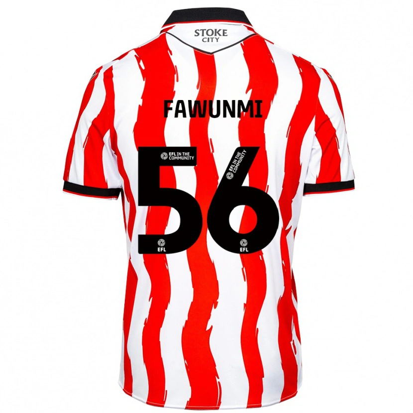 Danxen Donna Maglia Favour Fawunmi #56 Bianco Rosso Kit Gara Home 2025/26 Maglietta
