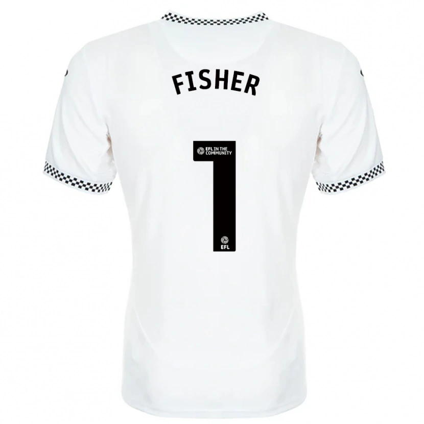 Danxen Donna Maglia Andy Fisher #1 Bianco Arancione Kit Gara Home 2025/26 Maglietta