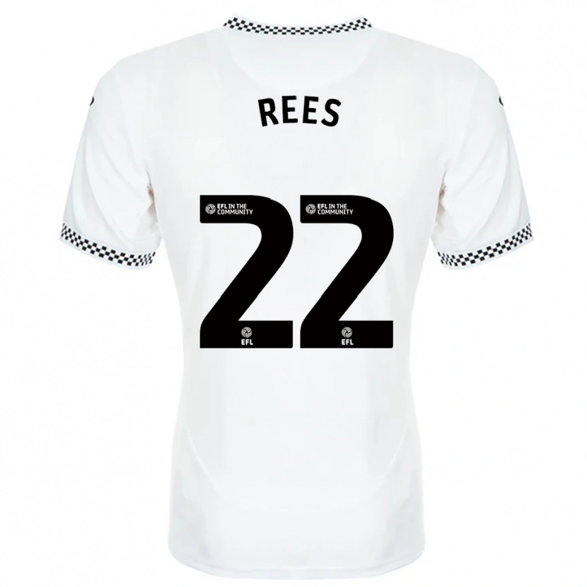 Danxen Donna Maglia Nia Rees #22 Bianco Arancione Kit Gara Home 2025/26 Maglietta