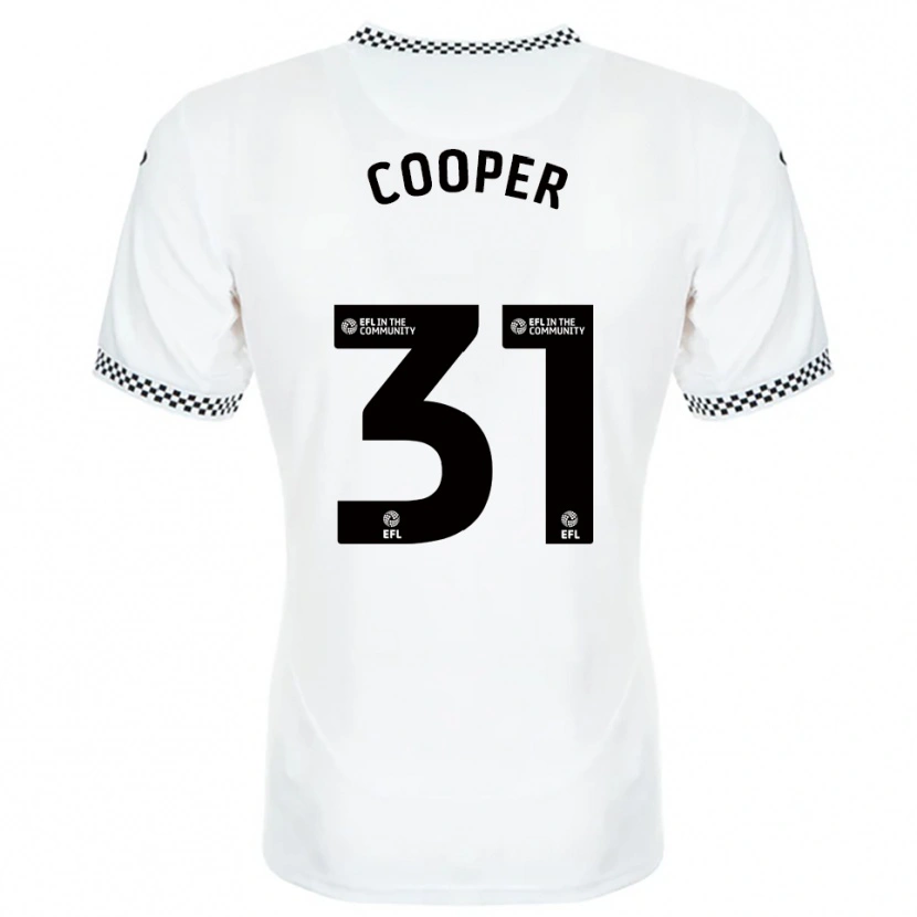 Danxen Donna Maglia Oliver Cooper #31 Bianco Arancione Kit Gara Home 2025/26 Maglietta