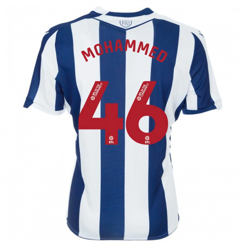 Danxen Donna Maglia Jamal Mohammed #46 Blu Marino Bianco Kit Gara Home 2025/26 Maglietta