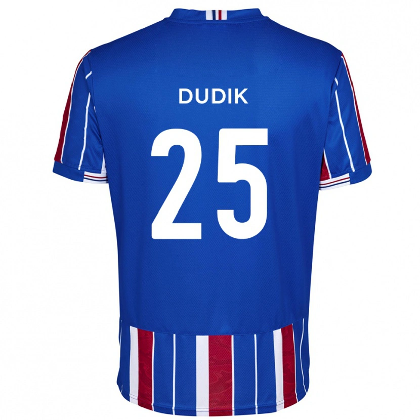 Danxen Donna Maglia Anton Dudik #25 Blu Rosso Bianco Kit Gara Home 2025/26 Maglietta