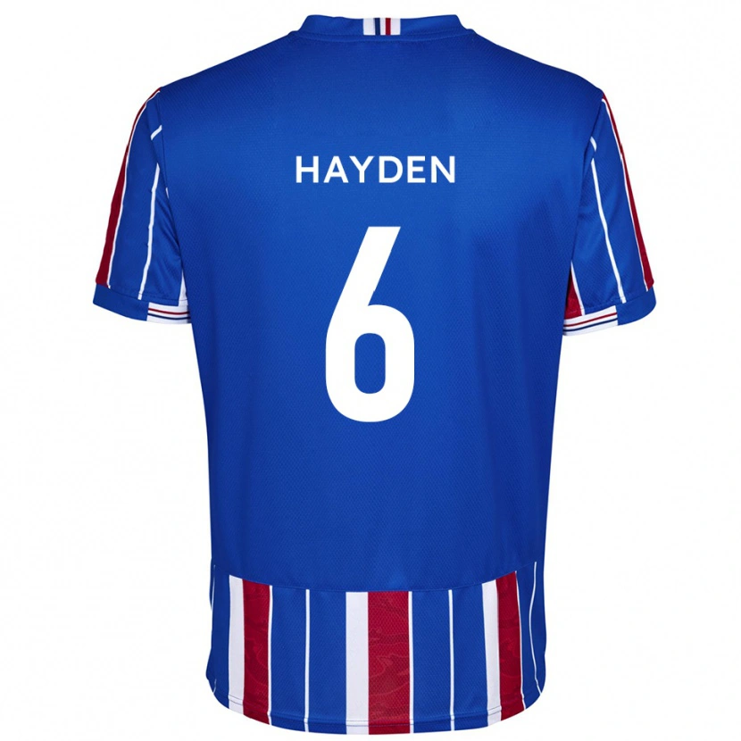 Danxen Donna Maglia Aaron Hayden #6 Blu Rosso Bianco Kit Gara Home 2025/26 Maglietta