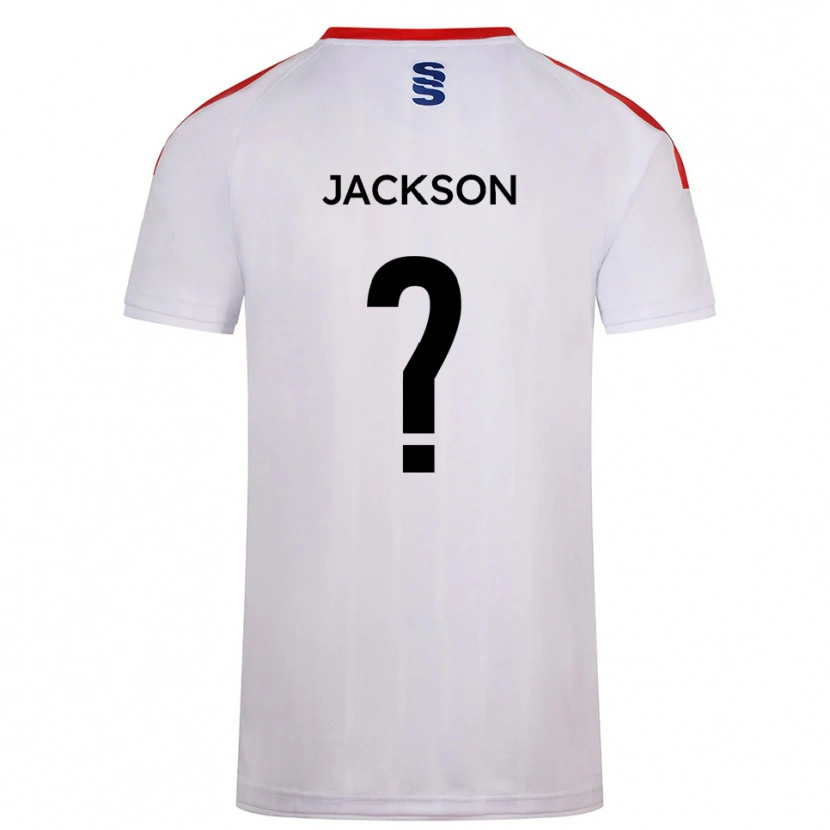Danxen Donna Maglia Ben Jackson #0 Bianco Blu Marino Kit Gara Home 2025/26 Maglietta