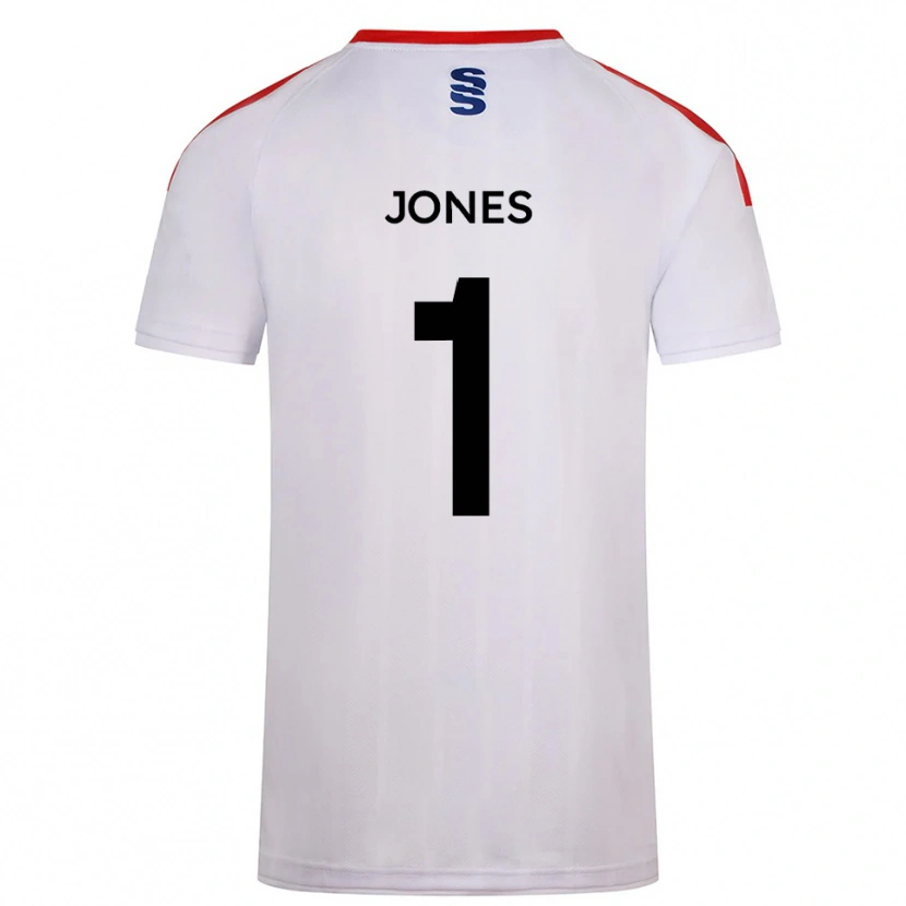 Danxen Donna Maglia Zac Jones #1 Bianco Blu Marino Kit Gara Home 2025/26 Maglietta