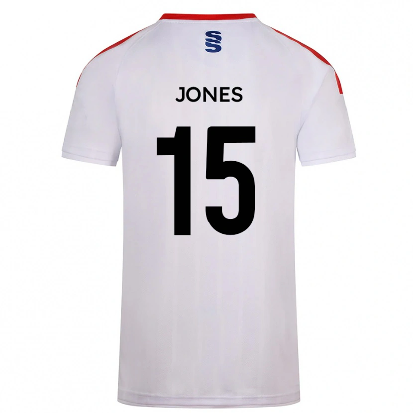 Danxen Donna Maglia Kieran Jones #15 Bianco Blu Marino Kit Gara Home 2025/26 Maglietta
