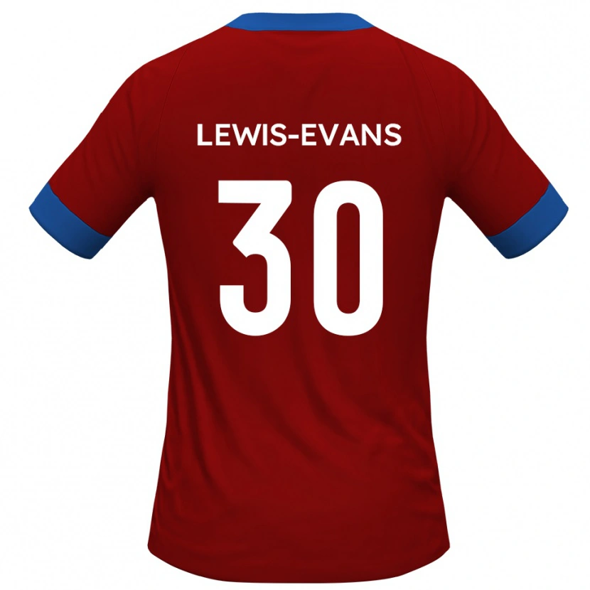 Danxen Donna Maglia Joe Lewis-Evans #30 Rosso Blu Kit Gara Home 2025/26 Maglietta
