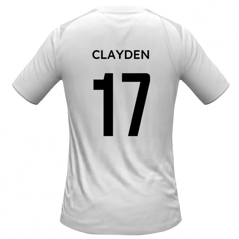 Danxen Donna Maglia Charles Clayden #17 Bianco Grigio Kit Gara Home 2025/26 Maglietta