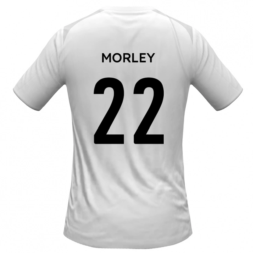 Danxen Donna Maglia Adam Morley #22 Bianco Grigio Kit Gara Home 2025/26 Maglietta