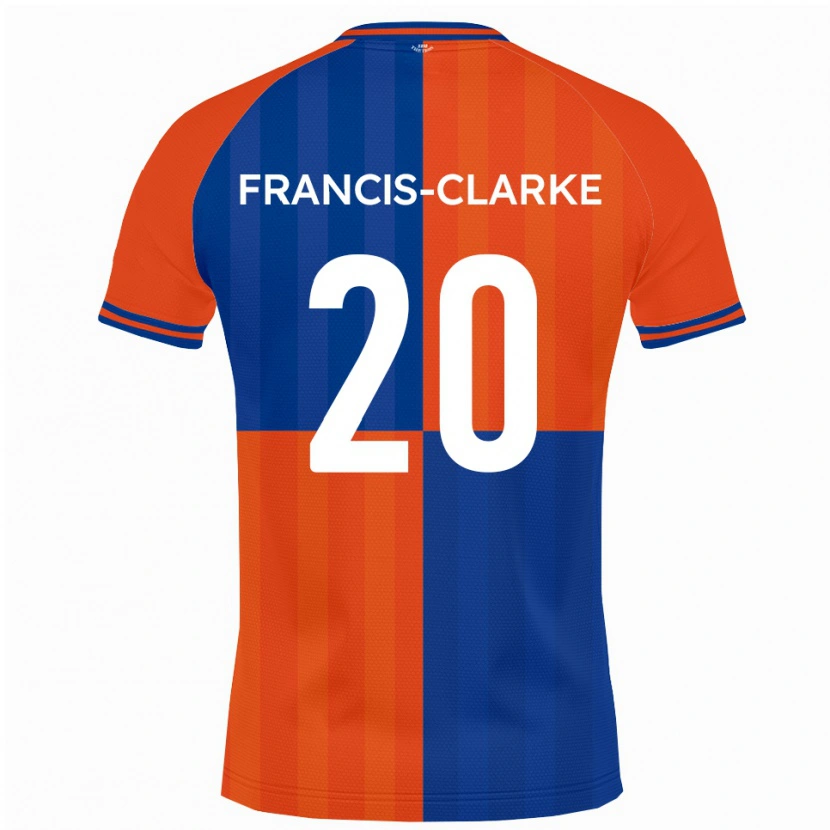 Danxen Donna Maglia Aidan Francis-Clarke #20 Arancione Blu Reale Kit Gara Home 2025/26 Maglietta