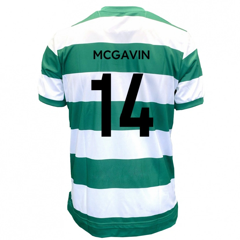 Danxen Donna Maglia Brett Mcgavin #14 Verde Bianco Kit Gara Home 2025/26 Maglietta