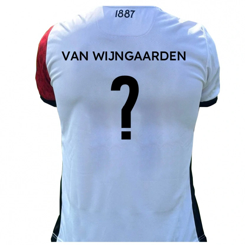 Danxen Donna Maglia Stefan Van Wijngaarden #0 Rosso Bianco Kit Gara Home 2025/26 Maglietta
