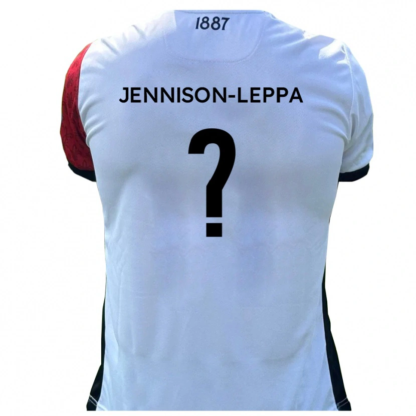 Danxen Donna Maglia Joel Jennison-Leppa #0 Rosso Bianco Kit Gara Home 2025/26 Maglietta