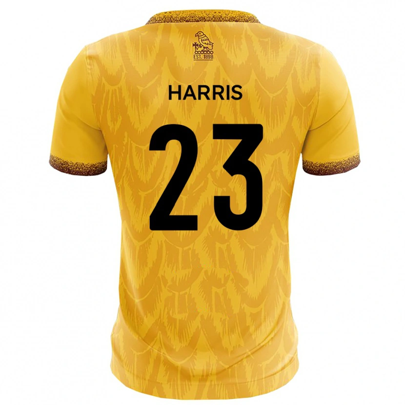 Danxen Donna Maglia Jayden Harris #23 Giallo Marrone Kit Gara Home 2025/26 Maglietta