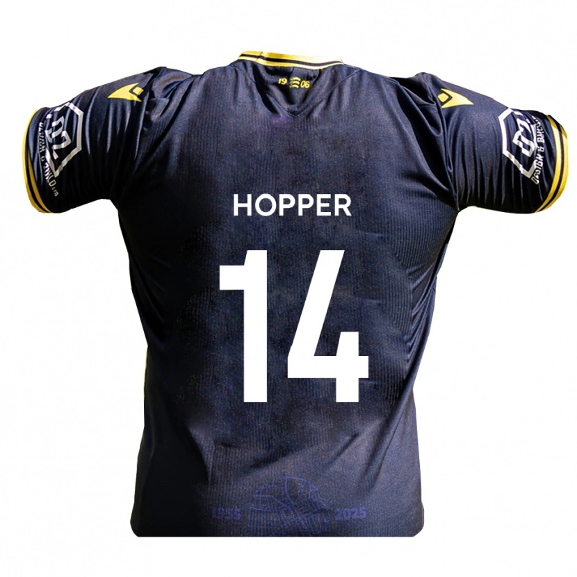 Danxen Donna Maglia Tom Hopper #14 Blu Marino Giallo Kit Gara Home 2025/26 Maglietta