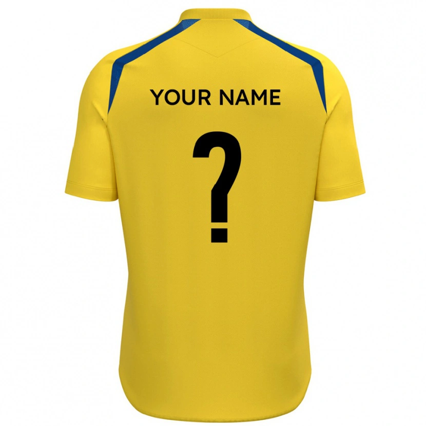 Danxen Donna Maglia Il Tuo Nome #0 Giallo Blu Kit Gara Home 2025/26 Maglietta