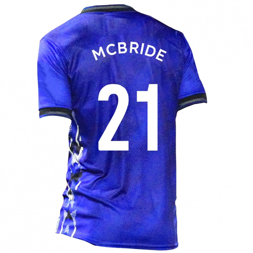 Danxen Donna Maglia Connor Mcbride #21 Blu Bianco Kit Gara Home 2025/26 Maglietta