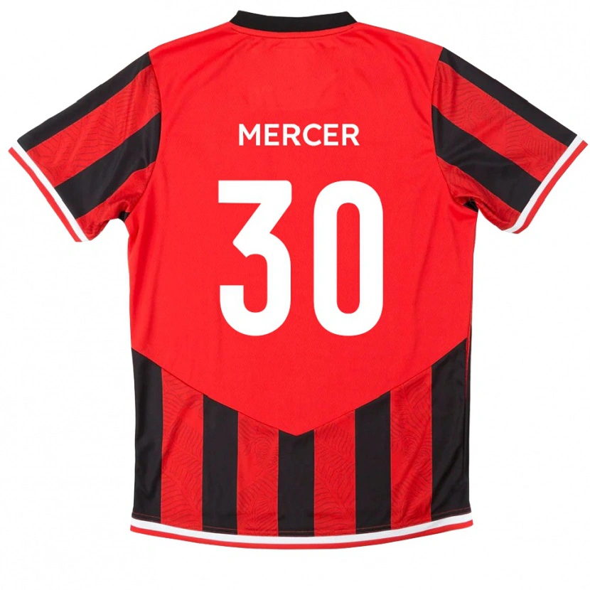 Danxen Donna Maglia Nathan Mercer #30 Rosso Nero Kit Gara Home 2025/26 Maglietta
