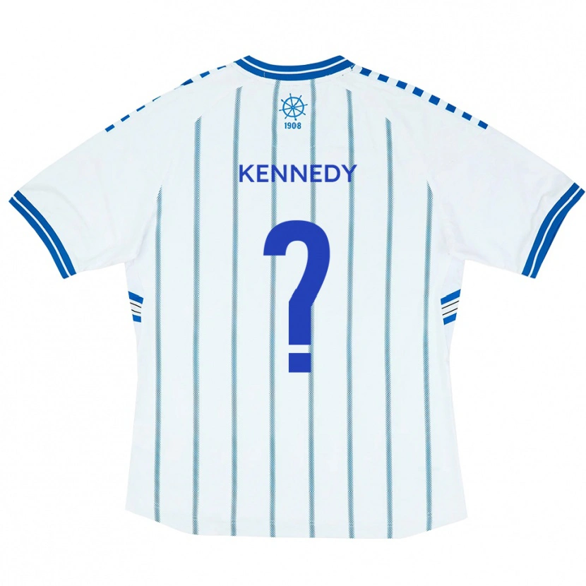 Danxen Donna Maglia Leo Kennedy #0 Bianco Blu Kit Gara Home 2025/26 Maglietta