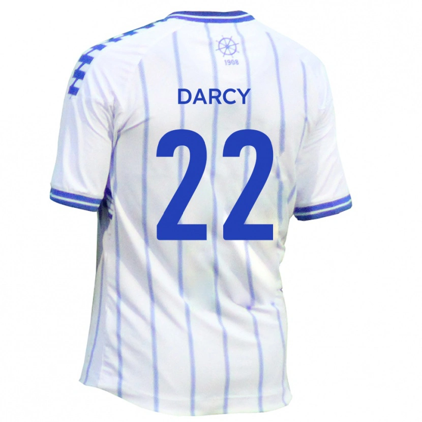 Danxen Donna Maglia Campbell Darcy #22 Bianco Blu Kit Gara Home 2025/26 Maglietta