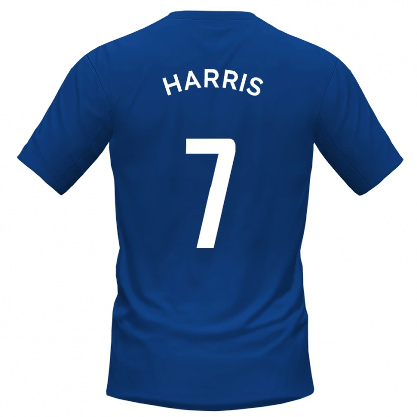 Danxen Donna Maglia Will Harris #7 Blu Bianco Kit Gara Home 2025/26 Maglietta