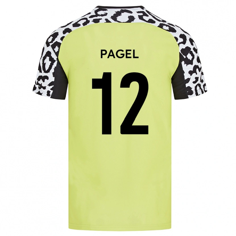 Danxen Donna Maglia Fiachra Pagel #12 Giallo Fluorescente Kit Gara Home 2025/26 Maglietta