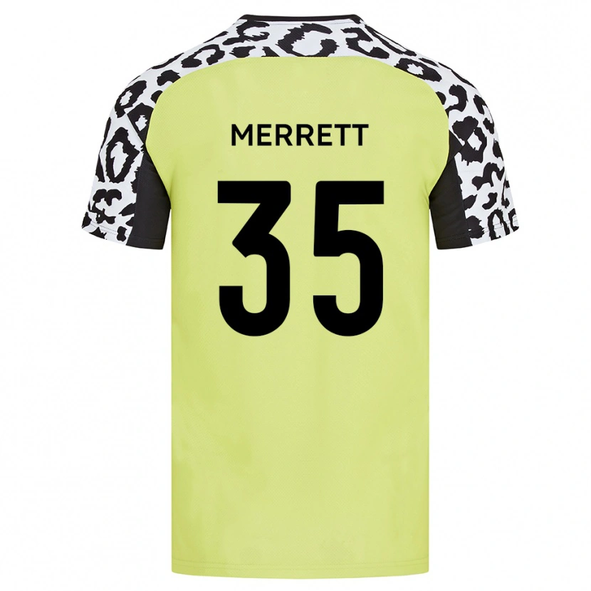 Danxen Donna Maglia William Merrett #35 Giallo Fluorescente Kit Gara Home 2025/26 Maglietta