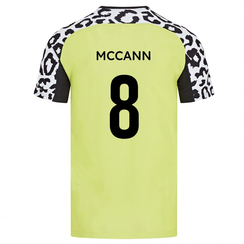 Danxen Donna Maglia Charlie Mccann #8 Giallo Fluorescente Kit Gara Home 2025/26 Maglietta