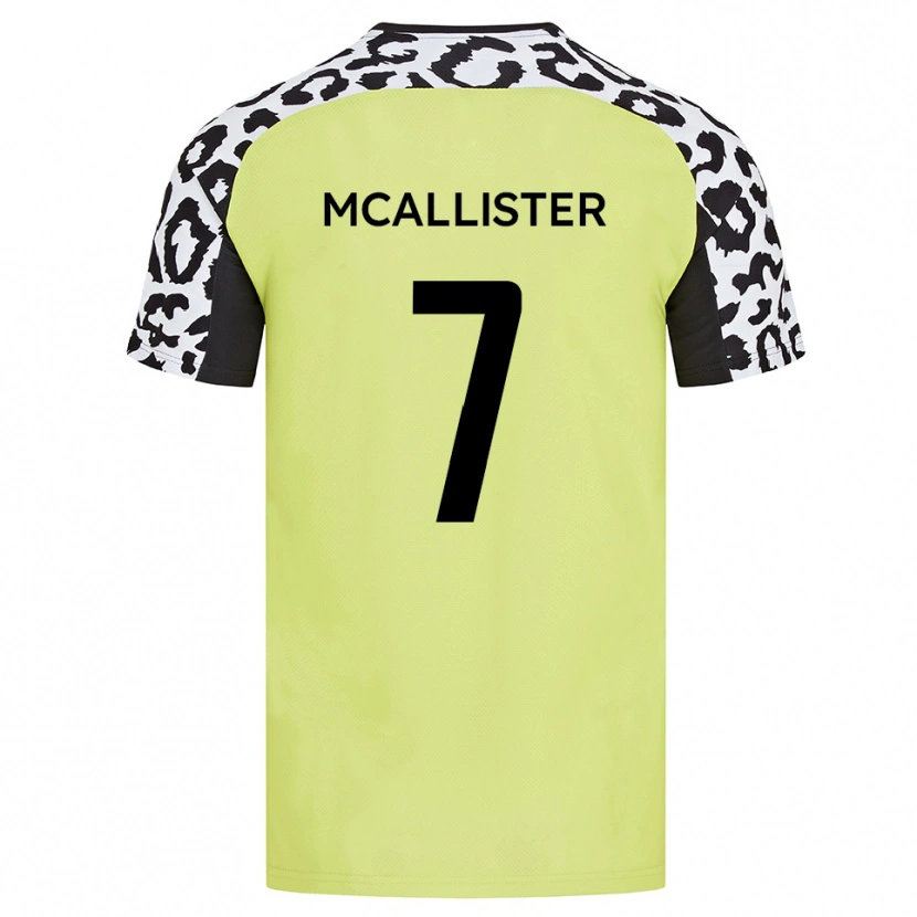 Danxen Donna Maglia Kyle Mcallister #7 Giallo Fluorescente Kit Gara Home 2025/26 Maglietta