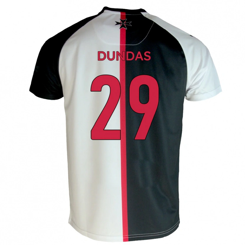 Danxen Donna Maglia Jadyn Dundas #29 Bianco Nero Kit Gara Home 2025/26 Maglietta