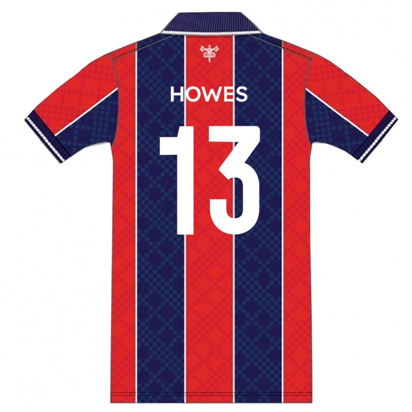 Danxen Donna Maglia Sam Howes #13 Rosso Blu Marino Kit Gara Home 2025/26 Maglietta