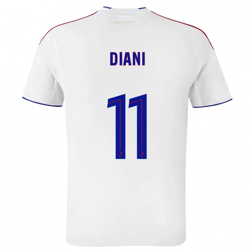 Danxen Donna Maglia Kadidiatou Diani #11 Bianco Rosso Kit Gara Home 2025/26 Maglietta