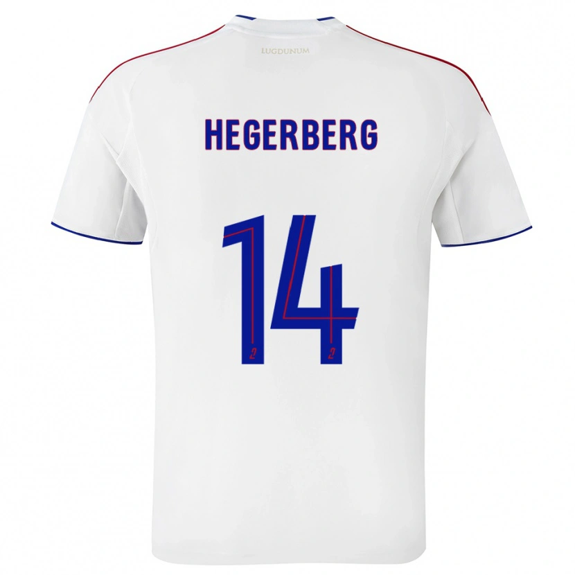 Danxen Donna Maglia Ada Hegerberg #14 Bianco Rosso Kit Gara Home 2025/26 Maglietta