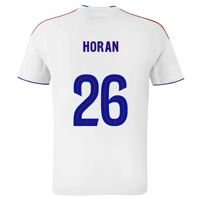 Danxen Donna Maglia Lindsey Horan #26 Bianco Rosso Kit Gara Home 2025/26 Maglietta