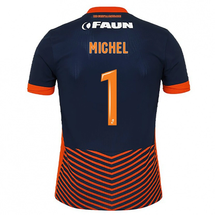 Danxen Donna Maglia Mathieu Michel #1 Blu Mezzanotte Arancione Kit Gara Home 2025/26 Maglietta