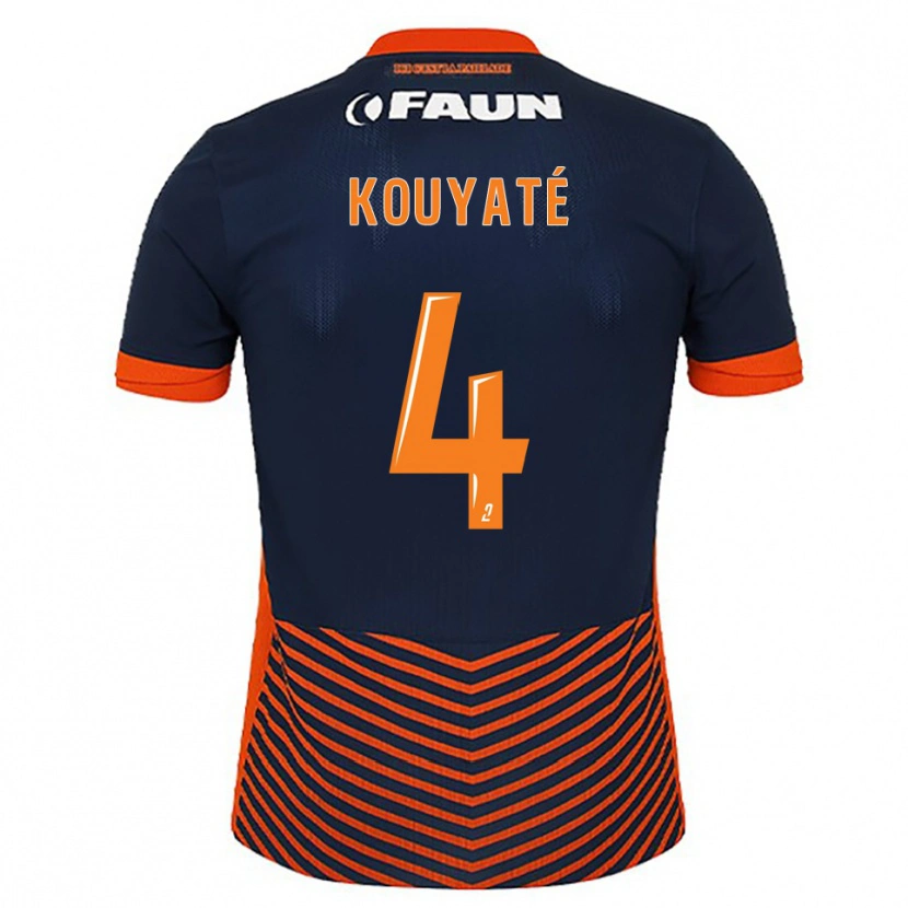 Danxen Donna Maglia Kiki Kouyaté #4 Blu Mezzanotte Arancione Kit Gara Home 2025/26 Maglietta