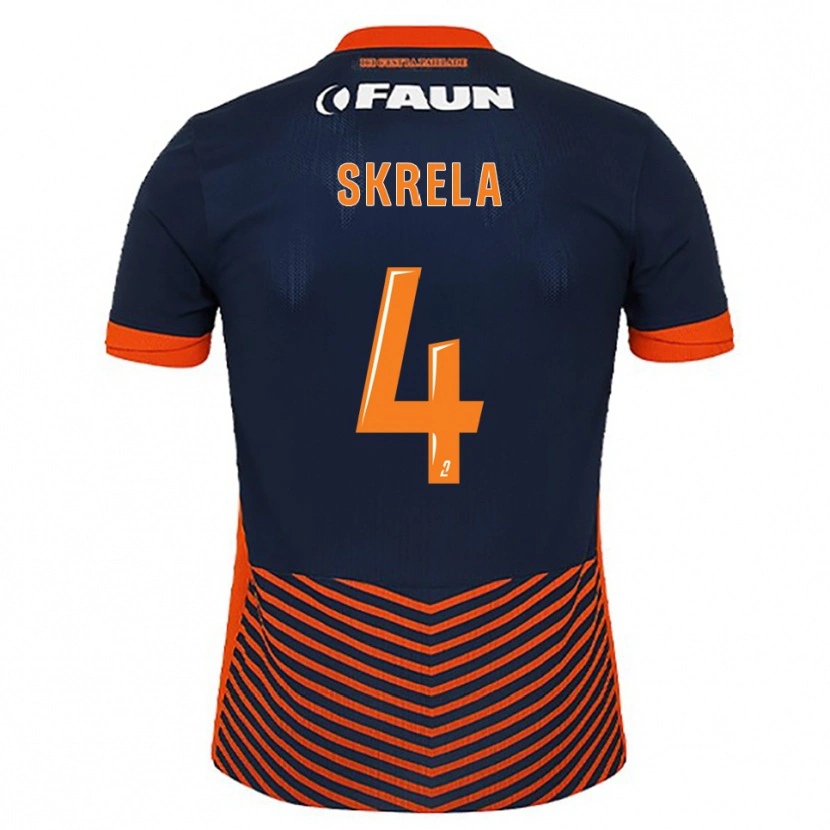 Danxen Donna Maglia Gabin Skrela #4 Blu Mezzanotte Arancione Kit Gara Home 2025/26 Maglietta