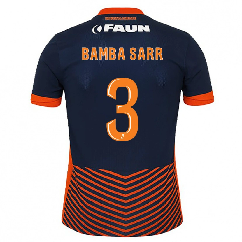 Danxen Donna Maglia Mamadou Bamba Sarr #3 Blu Mezzanotte Arancione Kit Gara Home 2025/26 Maglietta