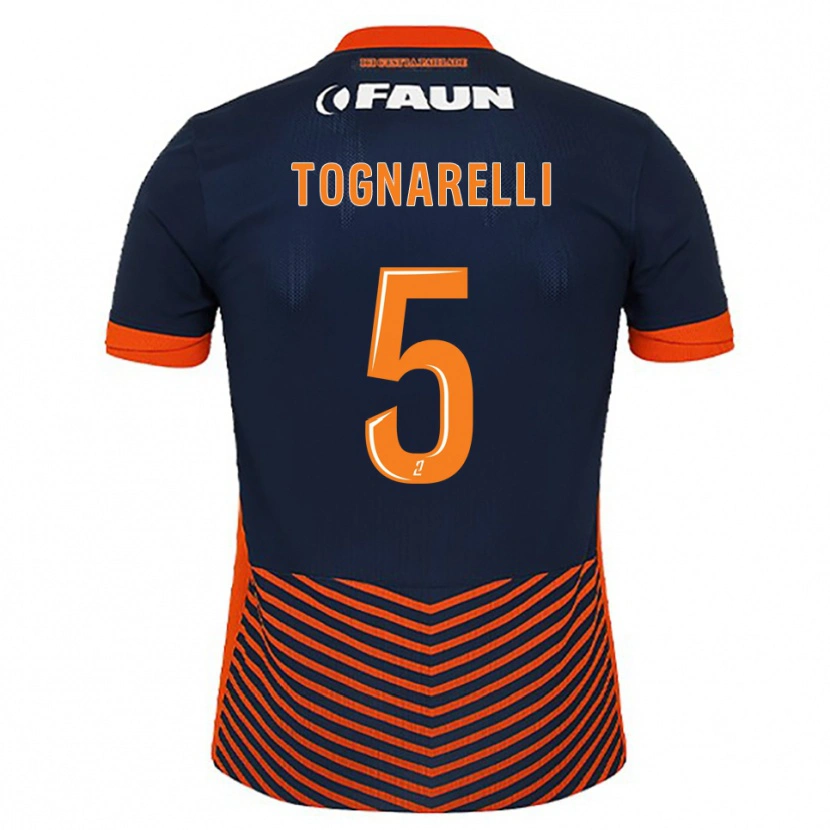 Danxen Donna Maglia Angelo Tognarelli #5 Blu Mezzanotte Arancione Kit Gara Home 2025/26 Maglietta